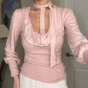 Arden B. Silk Cashmere Tie Neck Cowl Sweater